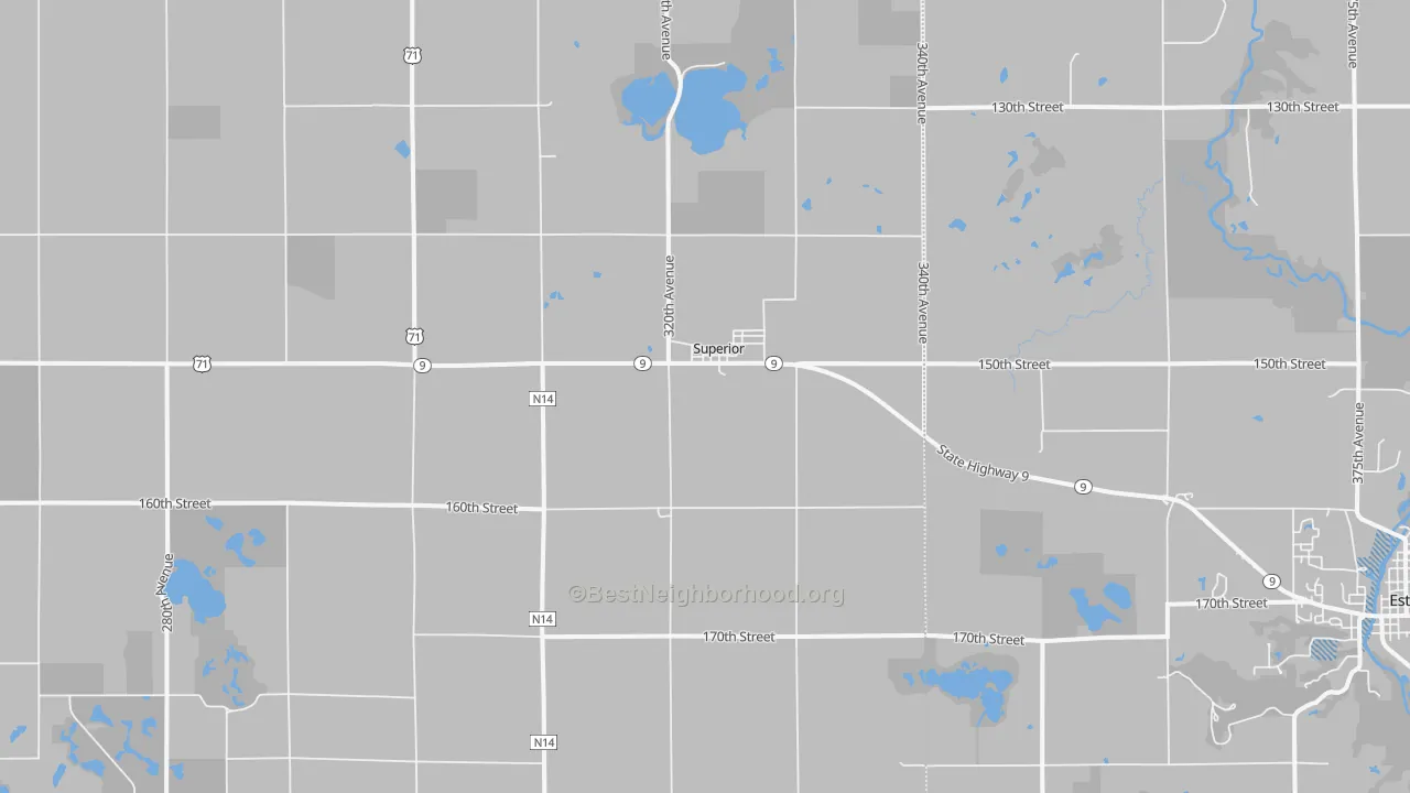 Transit Grade map of Superior, IA