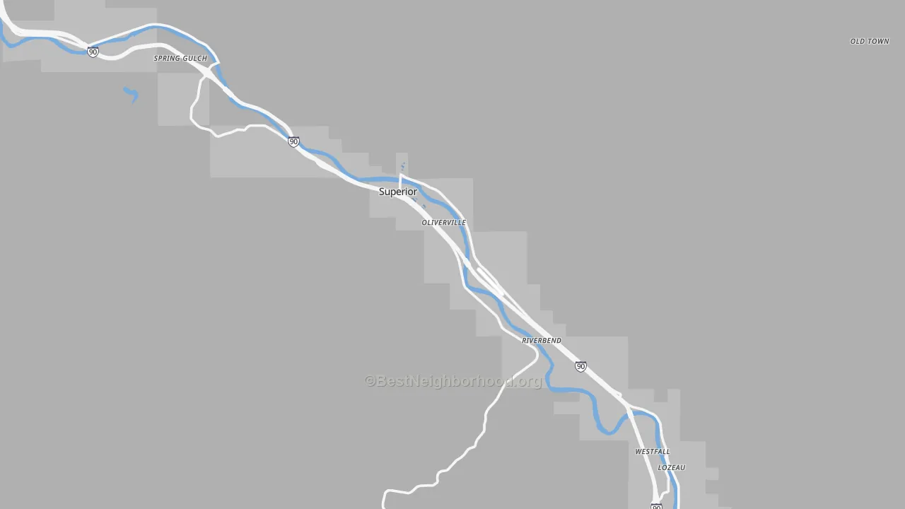 Transit Grade map of Superior, MT