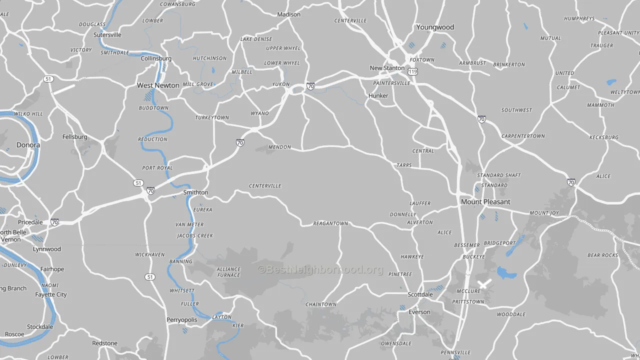 Transit Grade map of Superior, PA