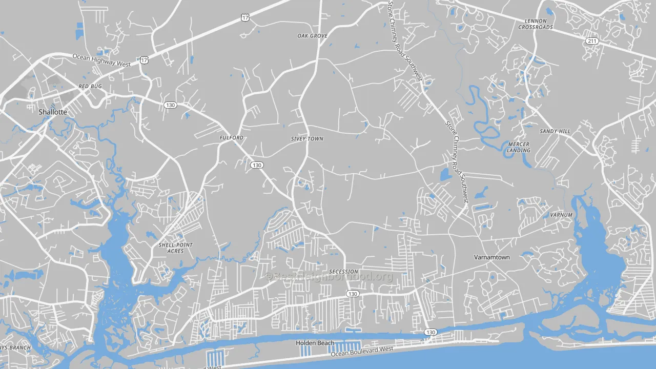 Transit Grade map of Supply, NC