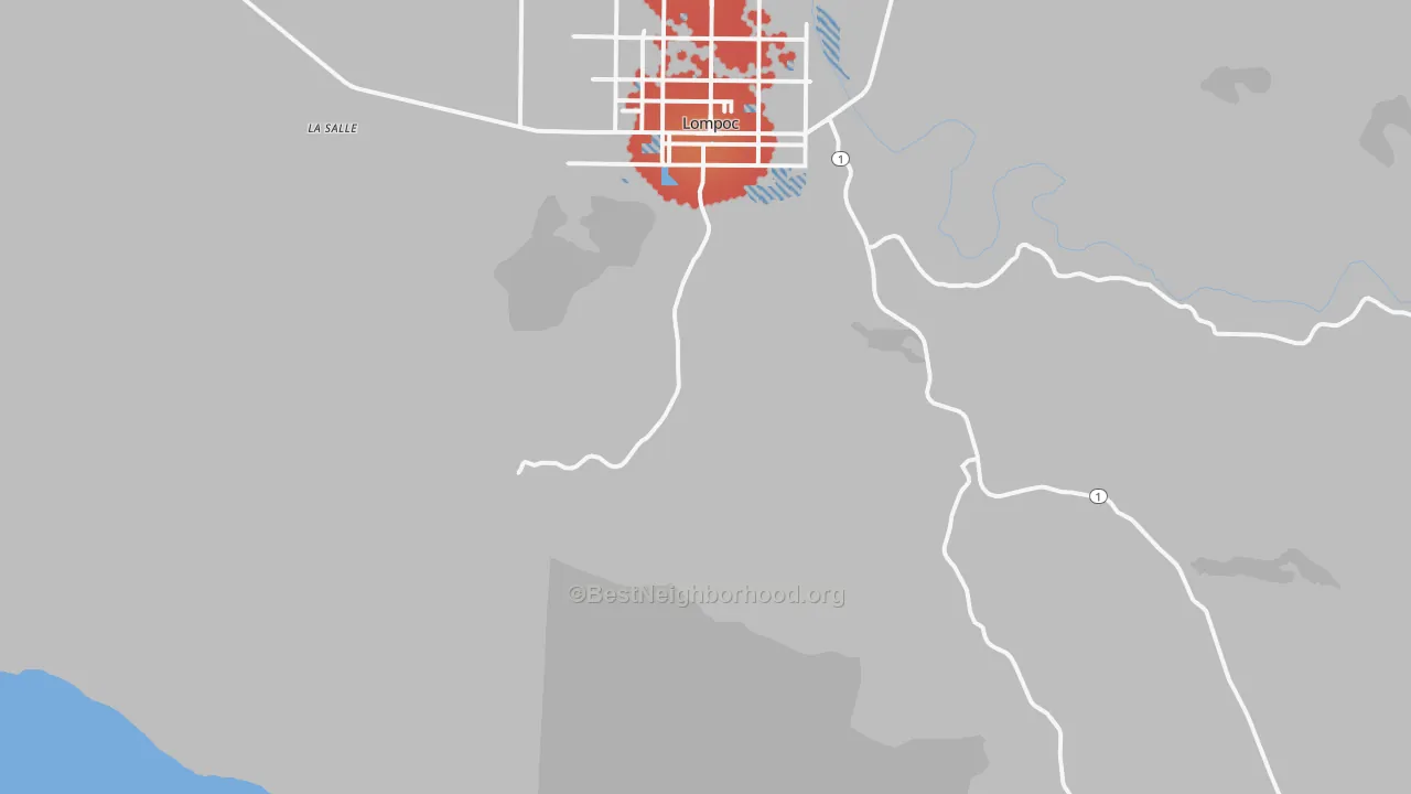 Transit Grade map of Surf, CA