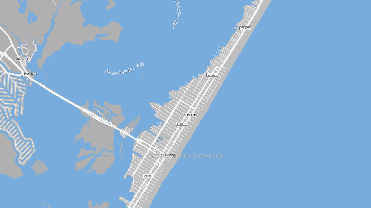 Transit Grade map of Surf City, NJ