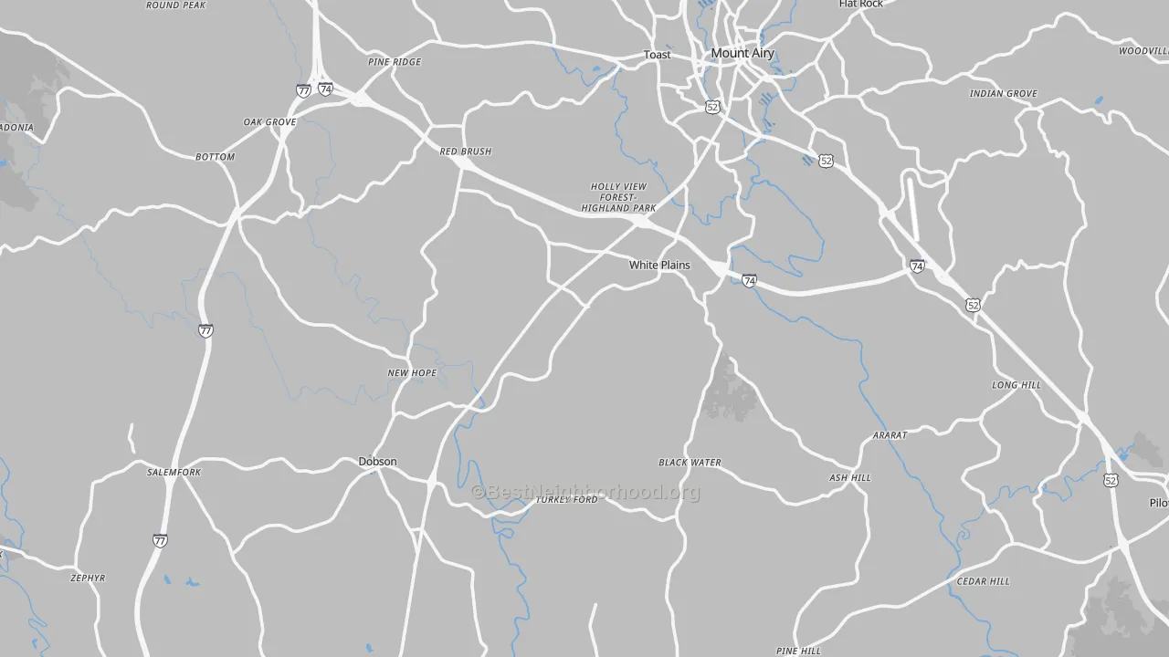 Transit Grade map of Surry County, NC
