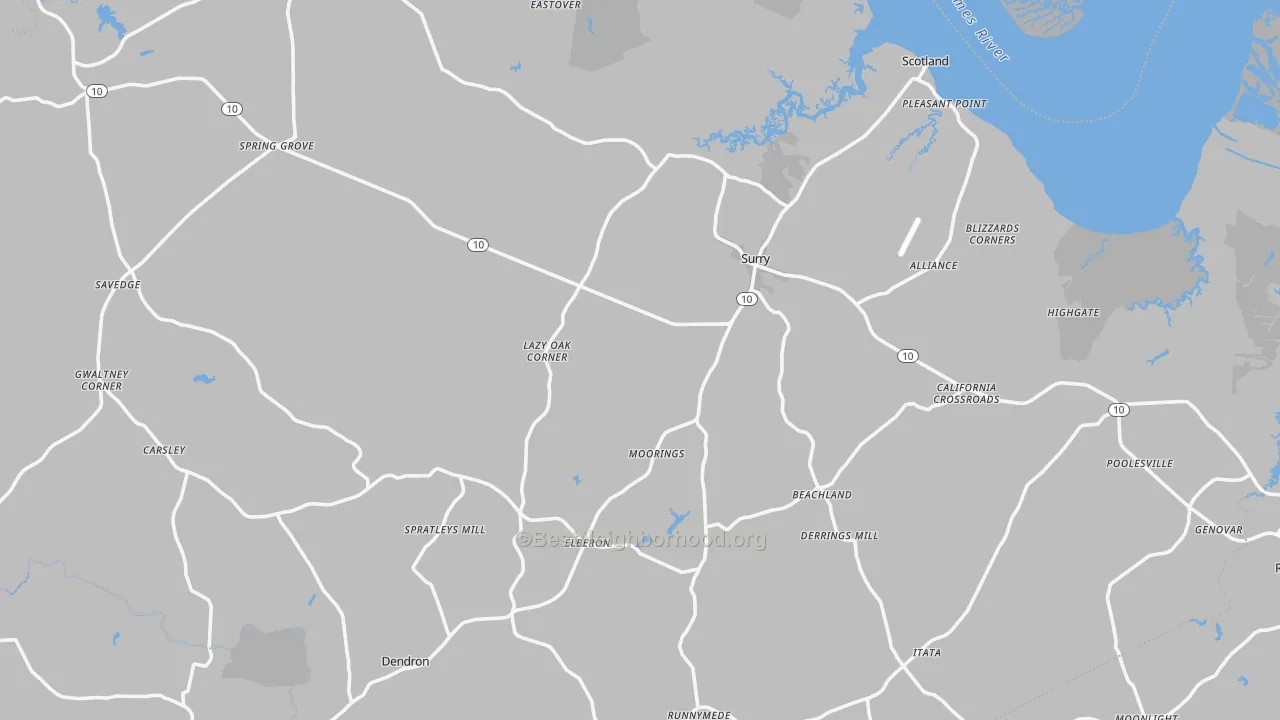 Transit Grade map of Surry County, VA