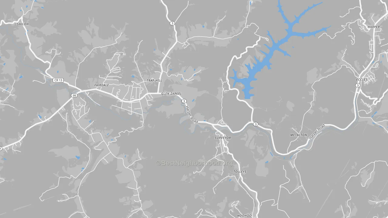Transit Grade map of Surveyor, WV