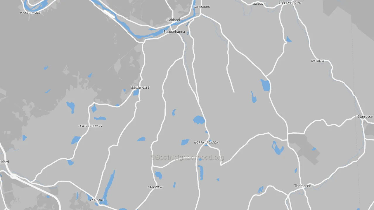 Transit Grade map of Susquehanna, PA