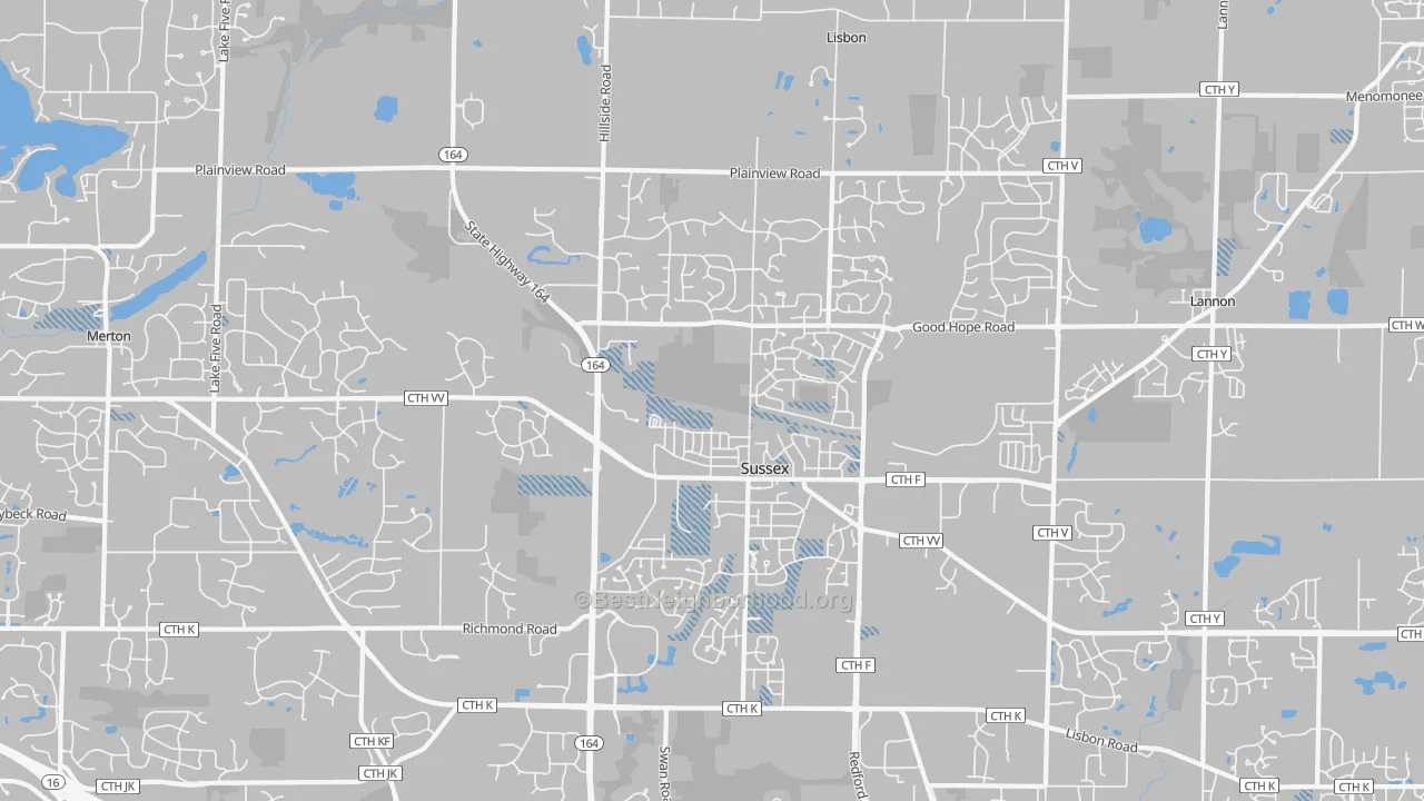 Transit Grade map of Sussex, WI