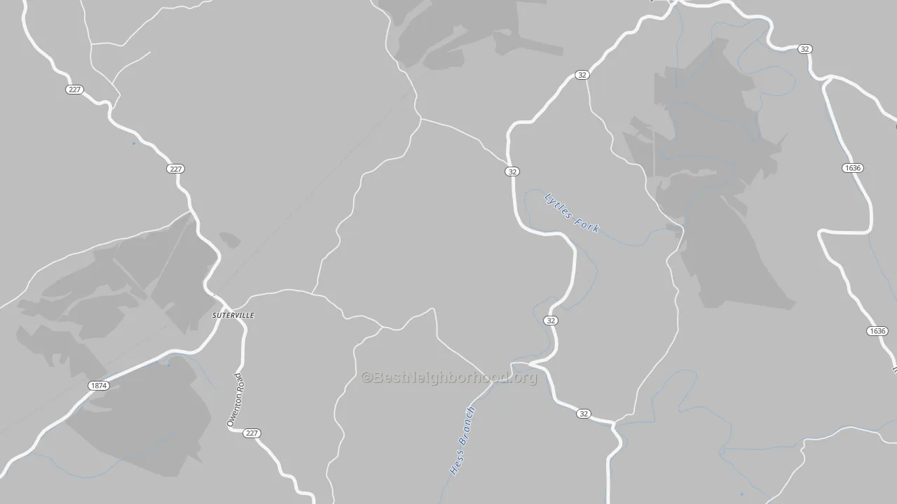 Transit Grade map of Suterville, KY
