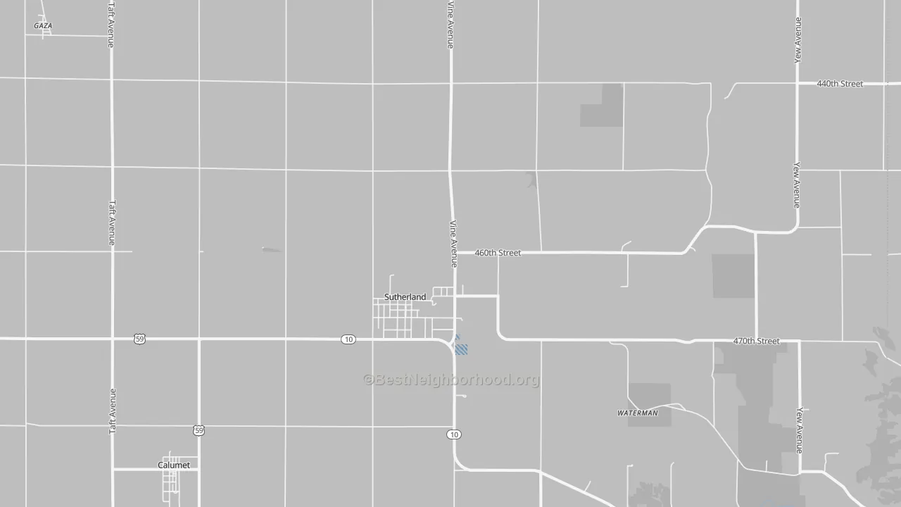 Transit Grade map of Sutherland, IA
