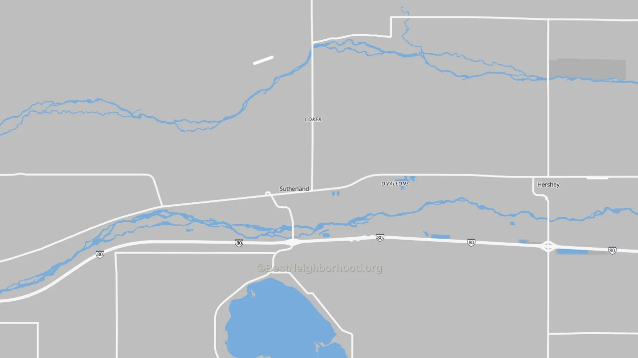 Transit Grade map of Sutherland, NE