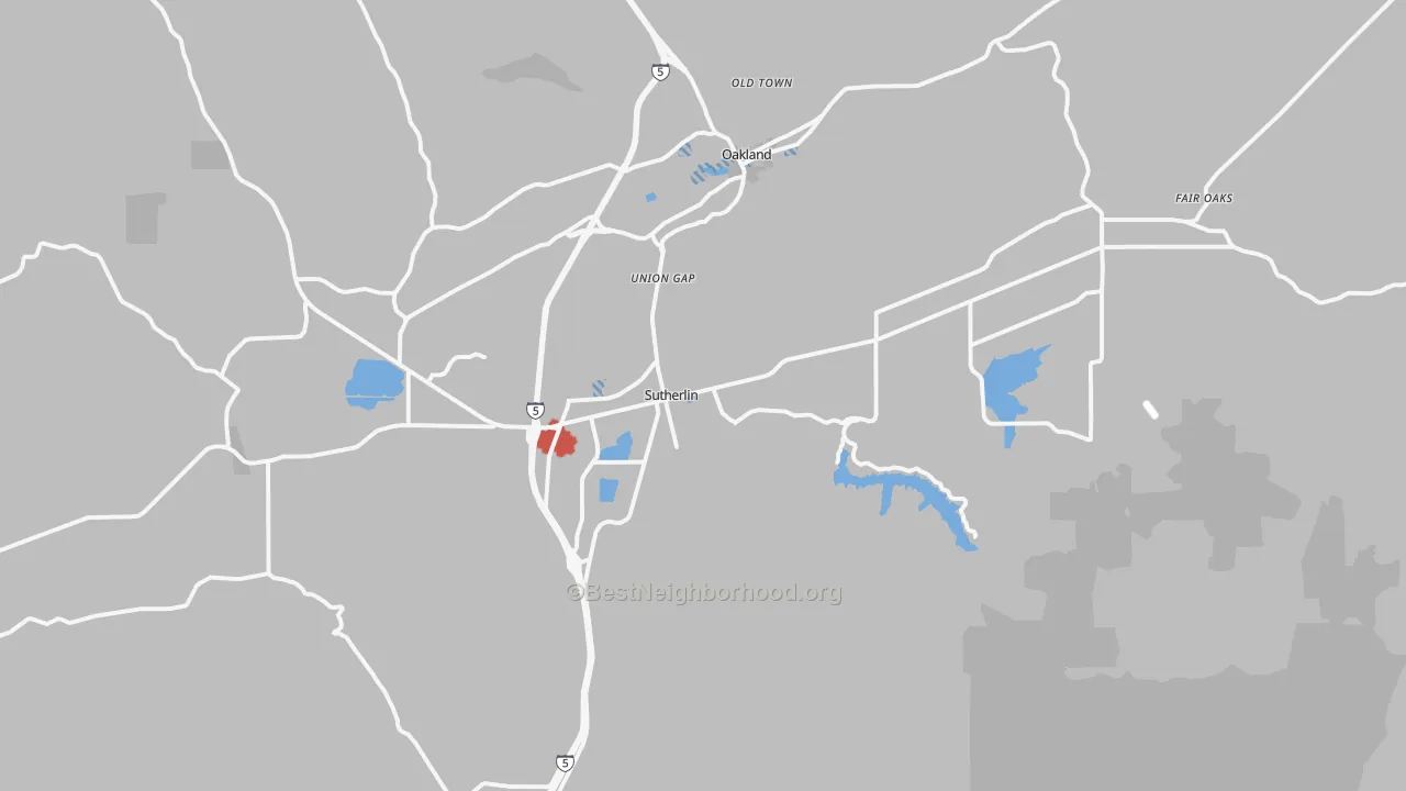 Transit Grade map of Sutherlin, OR