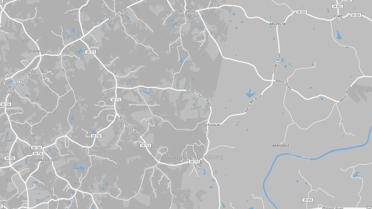 Transit Grade map of Sutherlin, VA