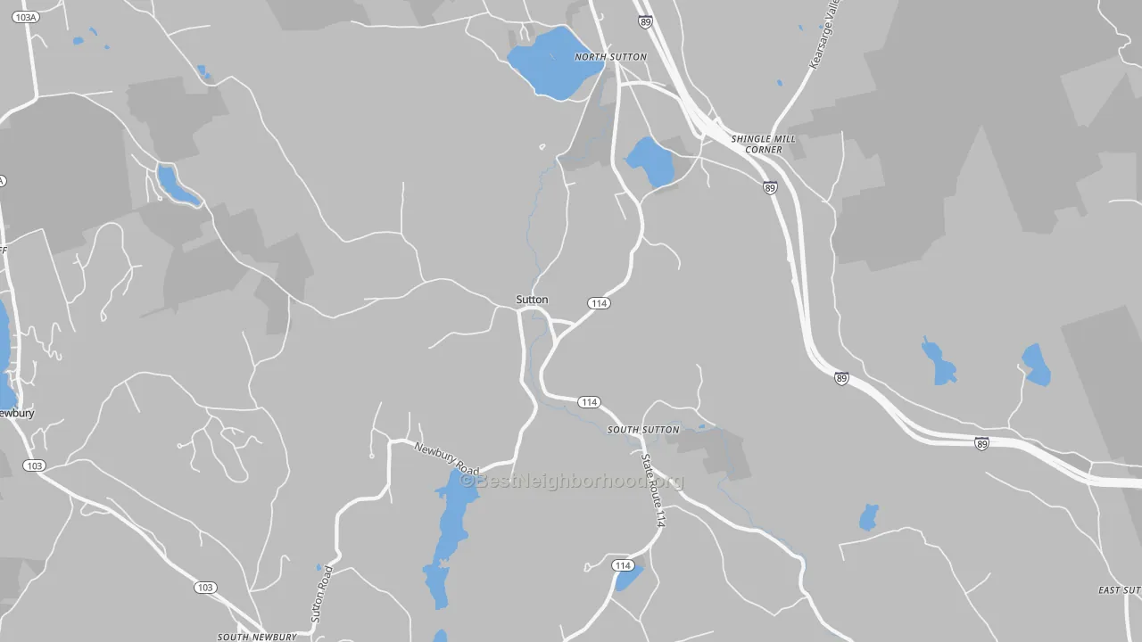 Transit Grade map of Sutton, NH