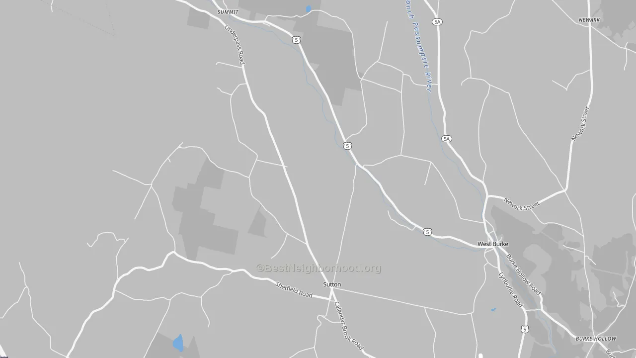 Transit Grade map of Sutton, VT