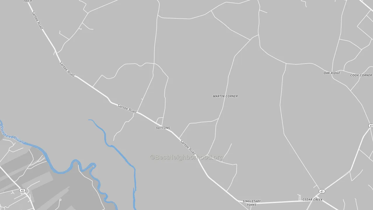 Transit Grade map of Suttons, SC