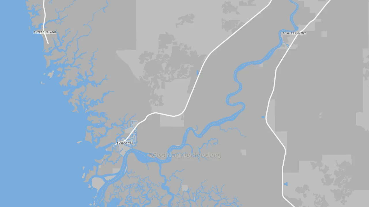 Transit Grade map of Suwannee, FL