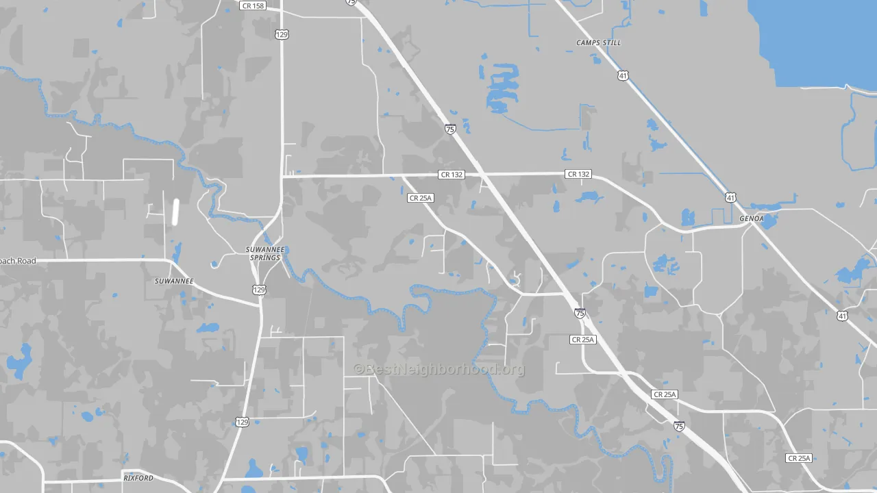 Transit Grade map of Suwannee Springs, FL