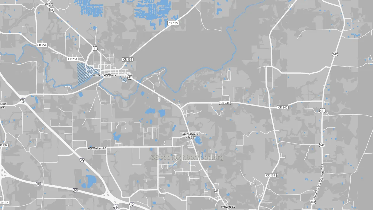 Transit Grade map of Suwannee Valley, FL