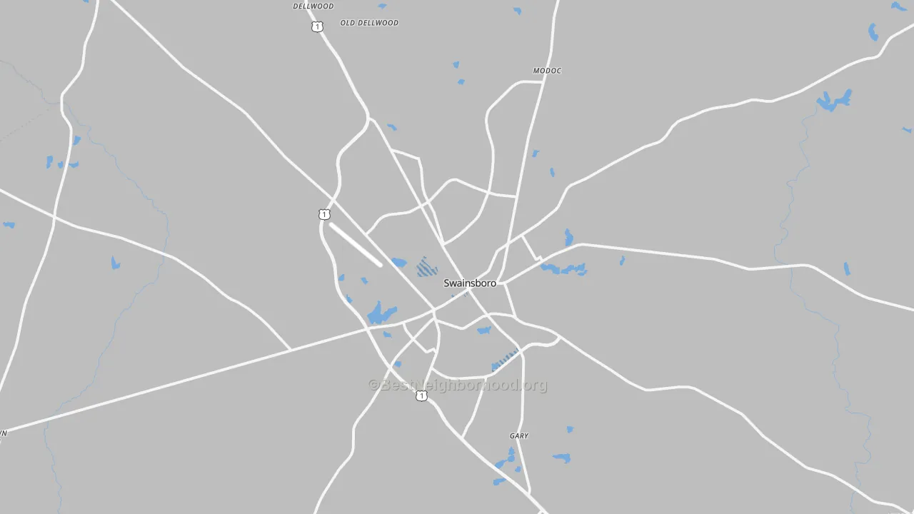 Transit Grade map of Swainsboro, GA