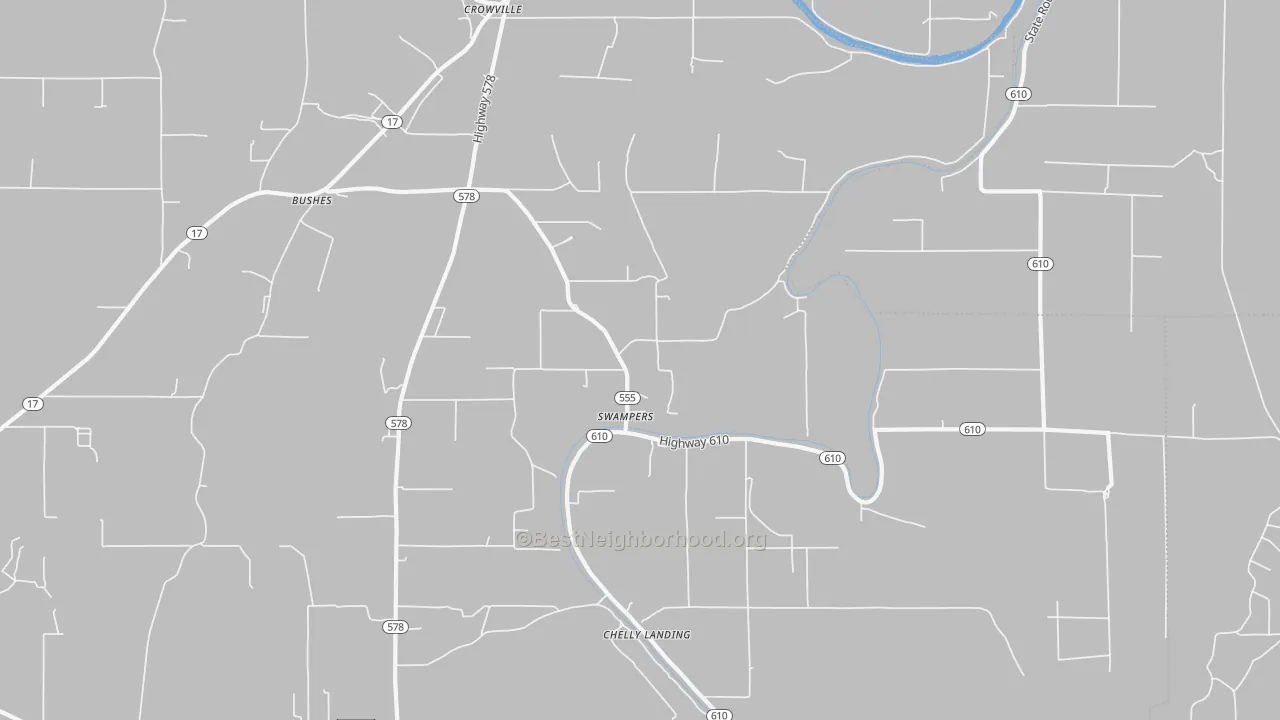 Transit Grade map of Swampers, LA