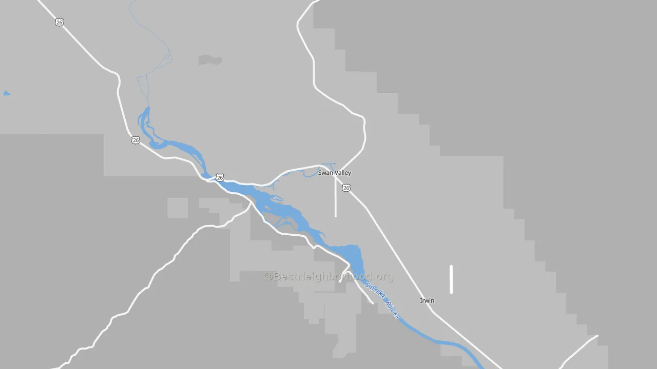 Transit Grade map of Swan Valley, ID