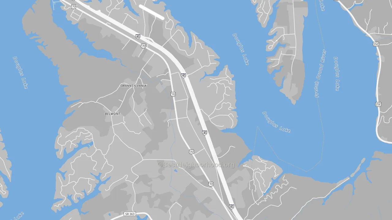 Transit Grade map of Swannsylvania, TN