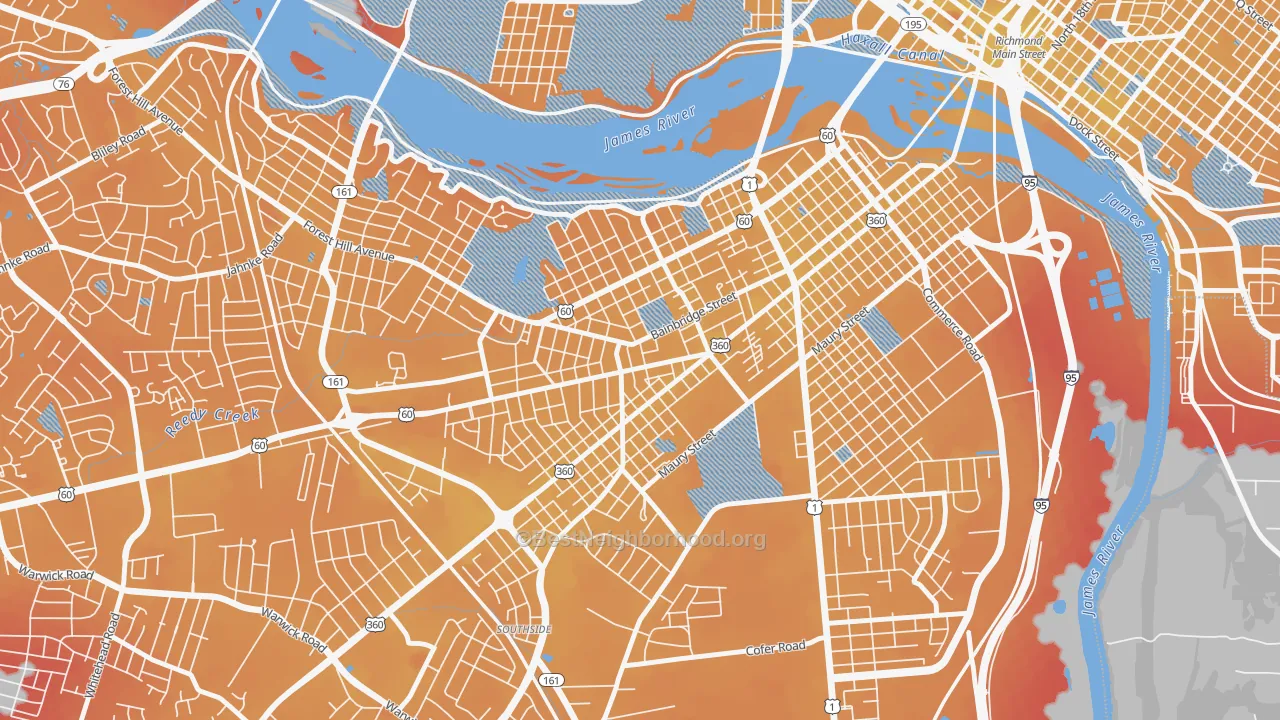 Transit Grade map of Swansboro, Richmond, VA