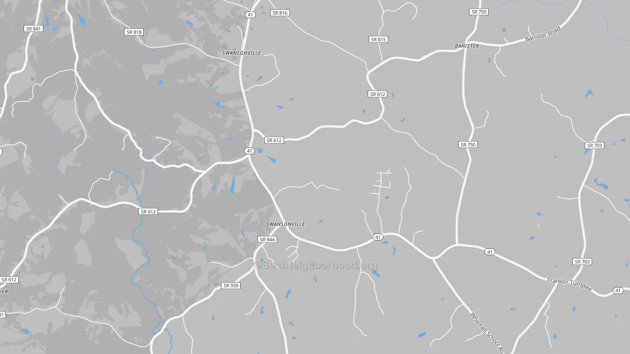 Transit Grade map of Swansonville, VA