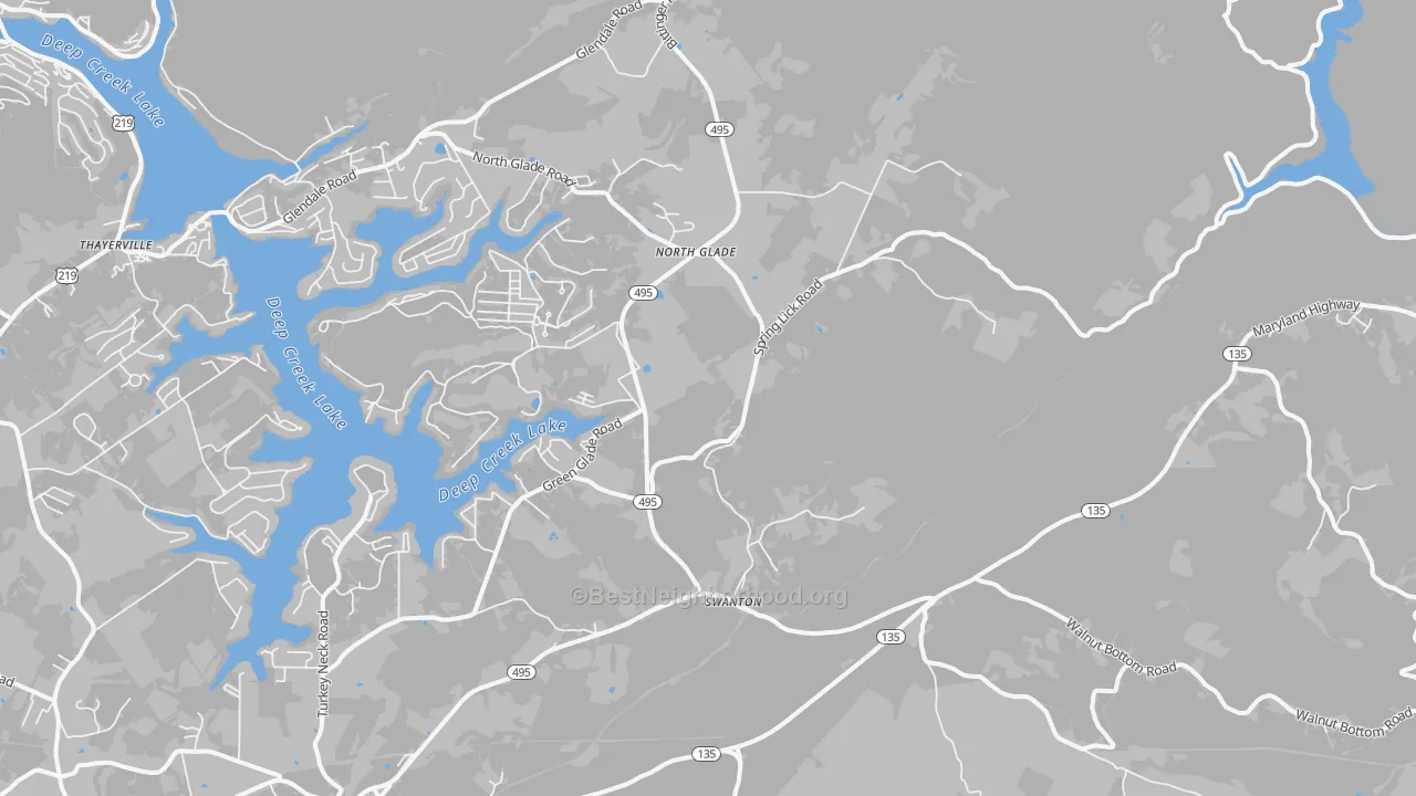 Transit Grade map of Swanton, MD