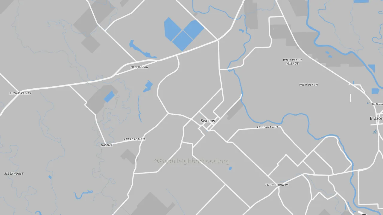 Transit Grade map of Sweeny, TX