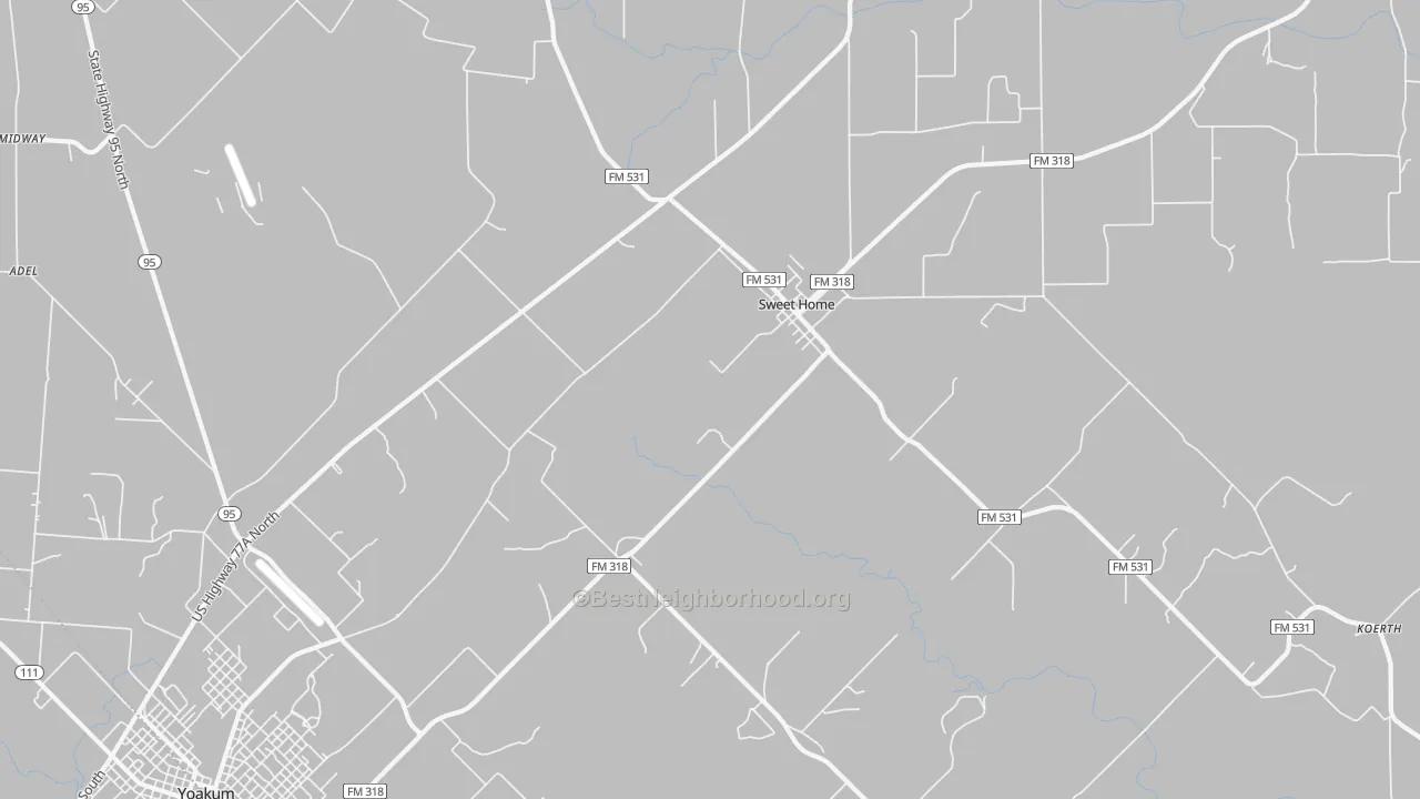 Transit Grade map of Sweet Home, TX