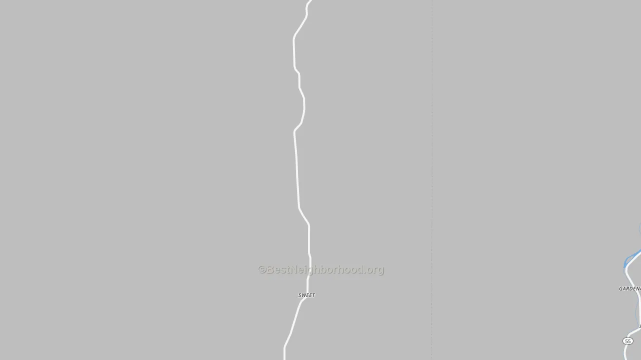 Transit Grade map of Sweet, ID