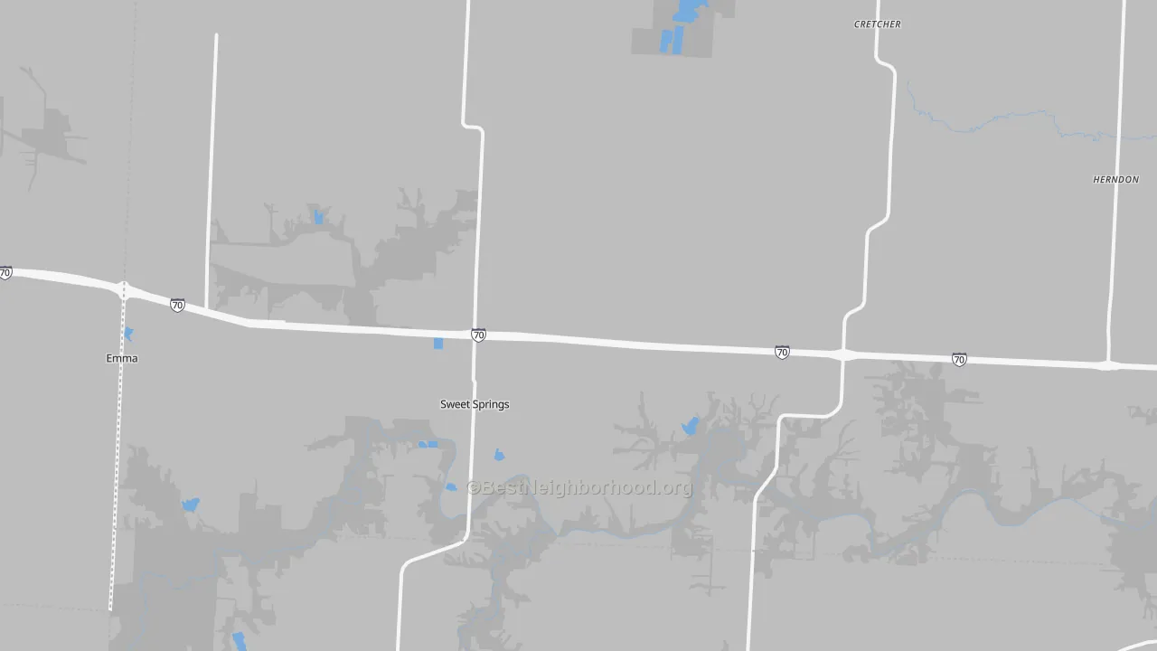 Transit Grade map of Sweet Springs, MO