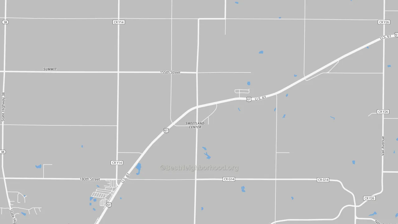 Transit Grade map of Sweetland Center, IA