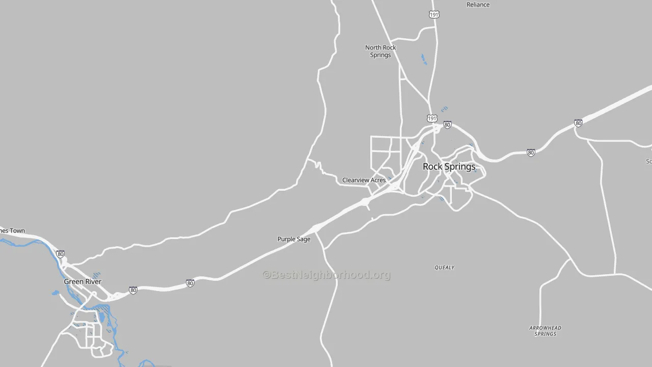 Transit Grade map of Sweetwater County, WY