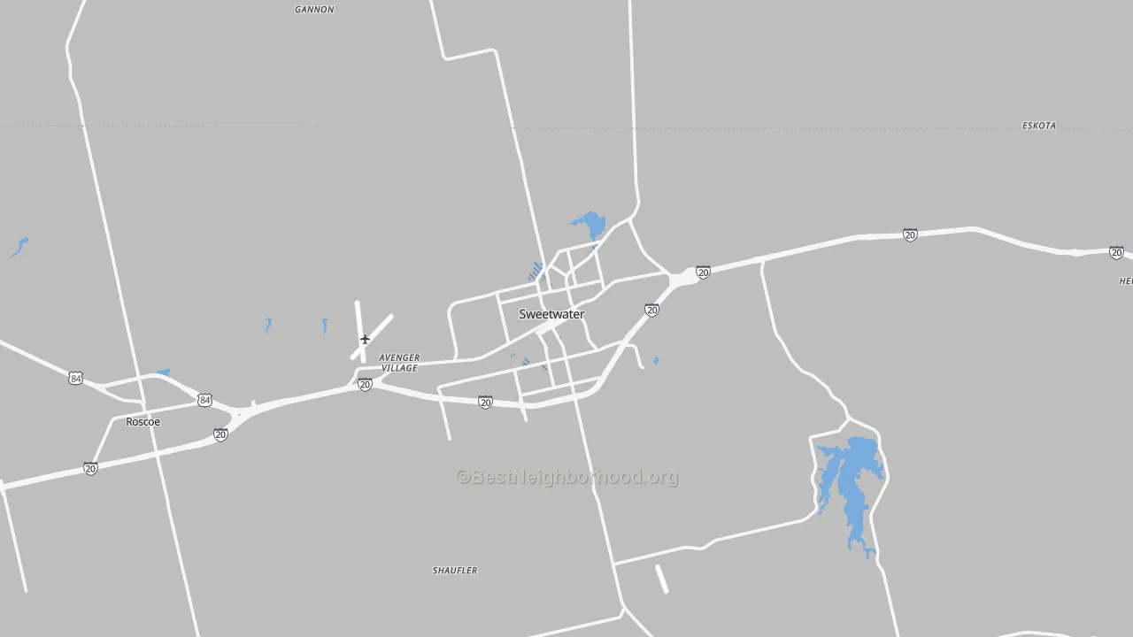Transit Grade map of Sweetwater, TX