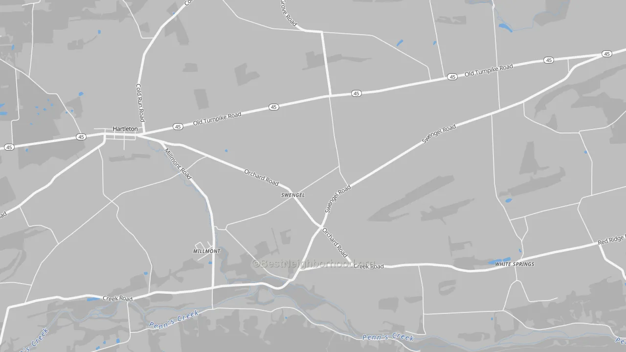 Transit Grade map of Swengel, PA