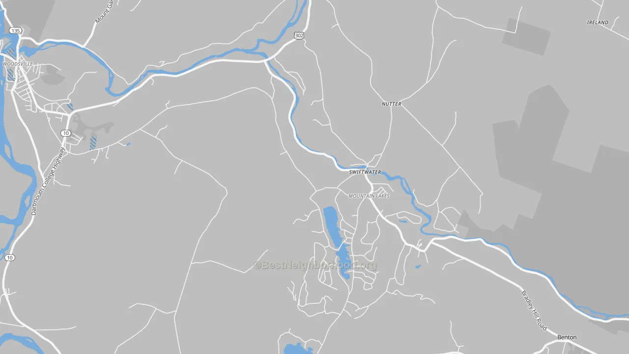 Transit Grade map of Swiftwater, NH