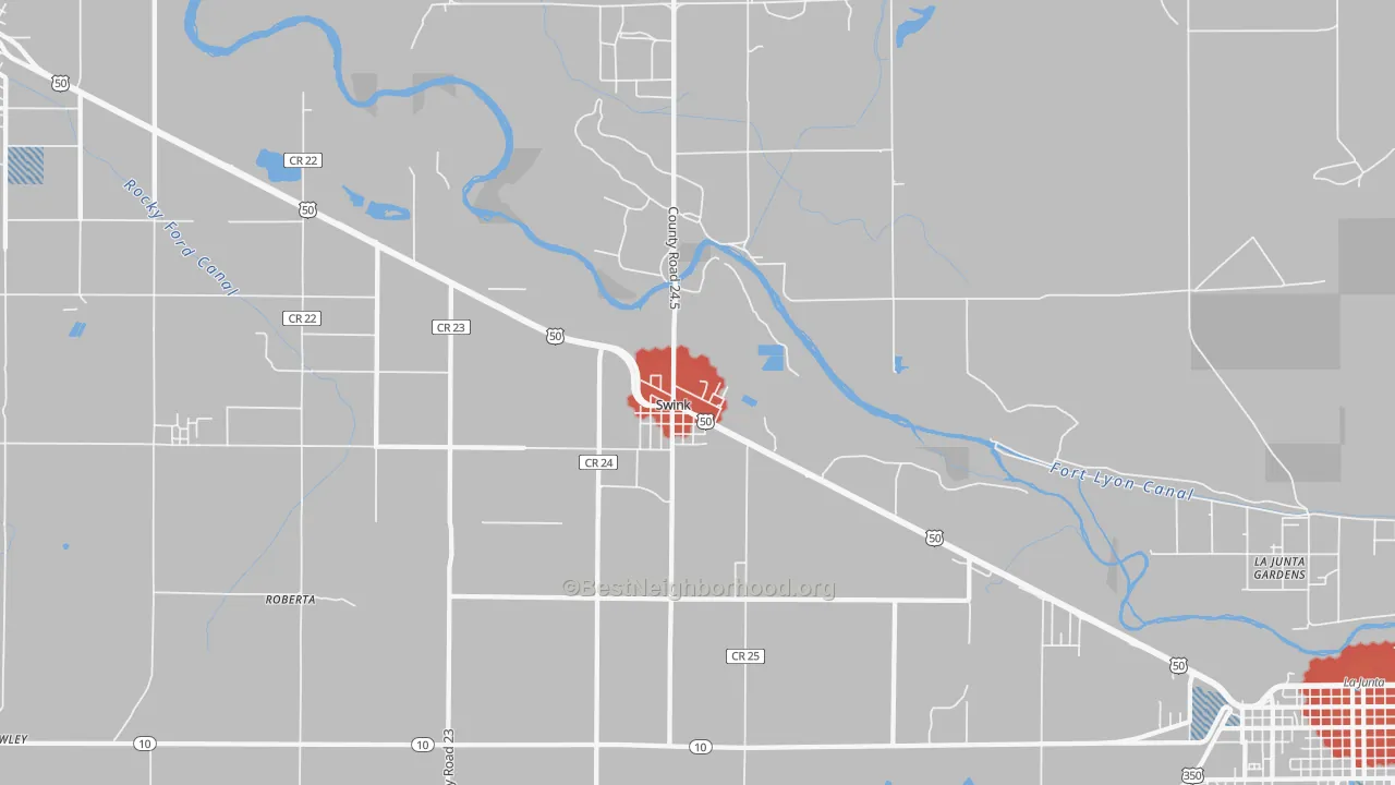 Transit Grade map of Swink, CO