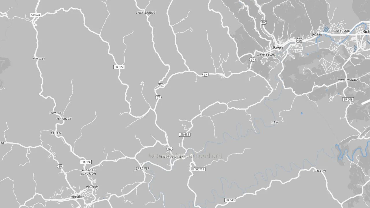 Transit Grade map of Swords Creek, VA