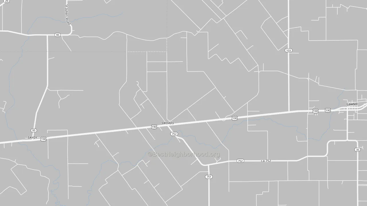 Transit Grade map of Swords, LA