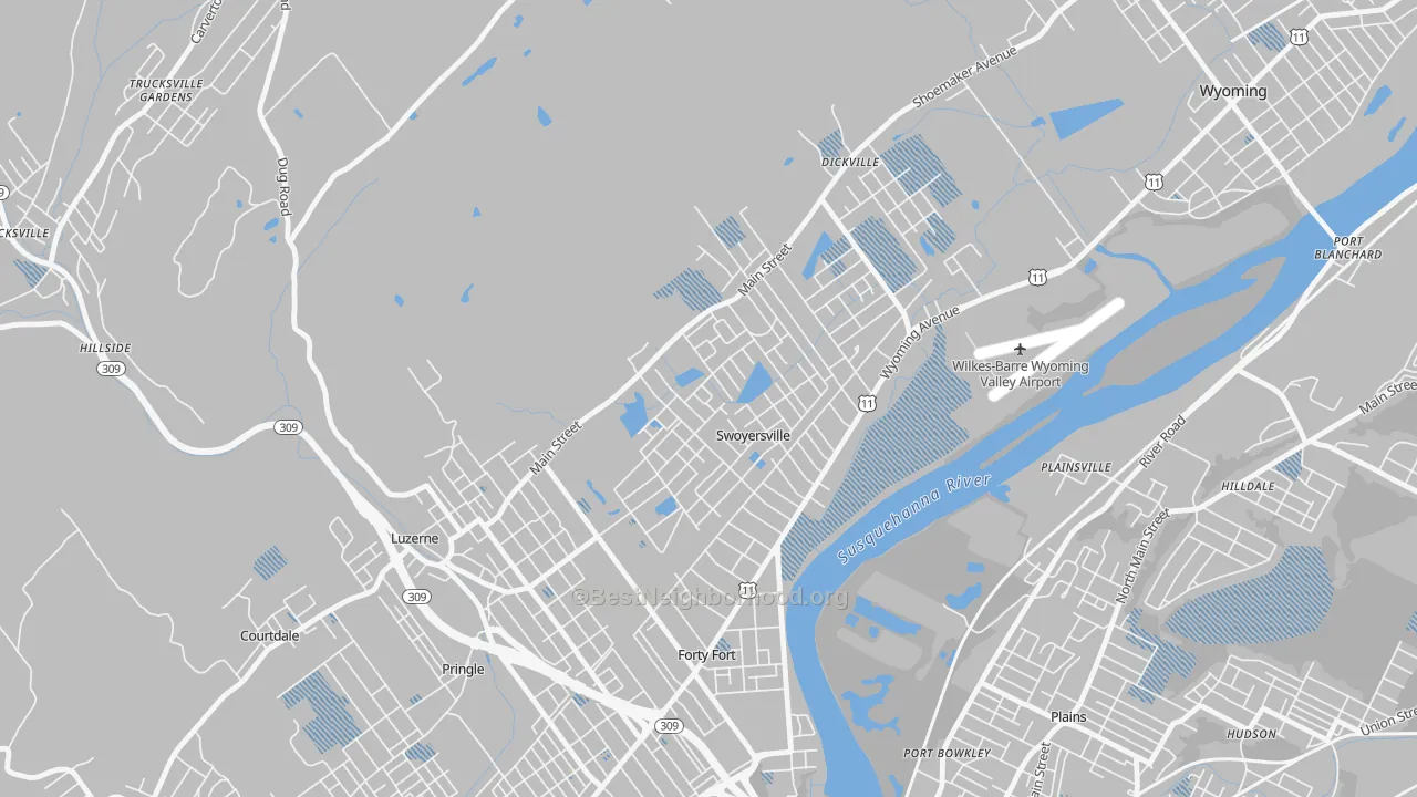 Transit Grade map of Swoyersville, PA