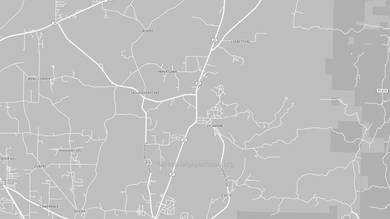 Transit Grade map of Sycamore, AL