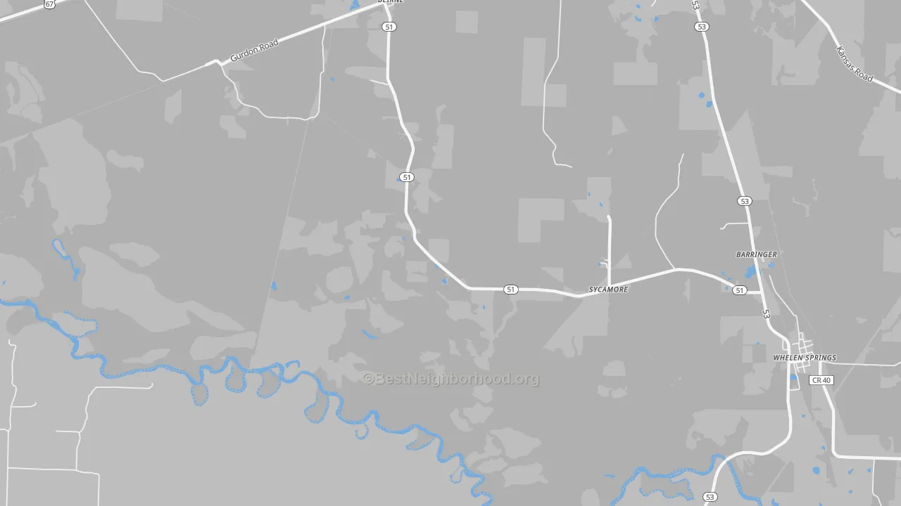 Transit Grade map of Sycamore, AR