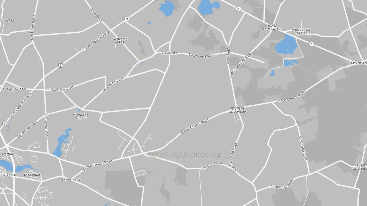 Transit Grade map of Sycamore, DE