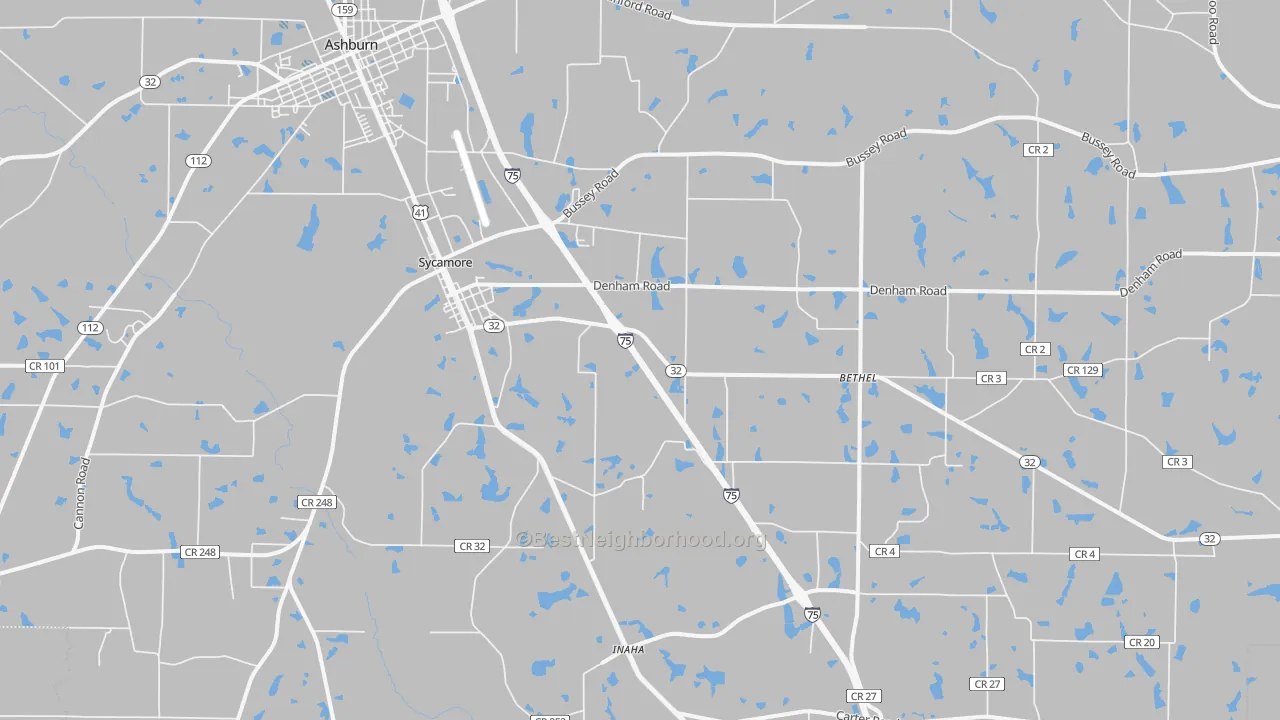 Transit Grade map of Sycamore, GA