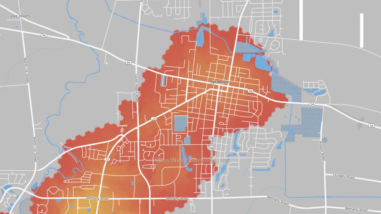Transit Grade map of Sycamore Manor, Sycamore, IL