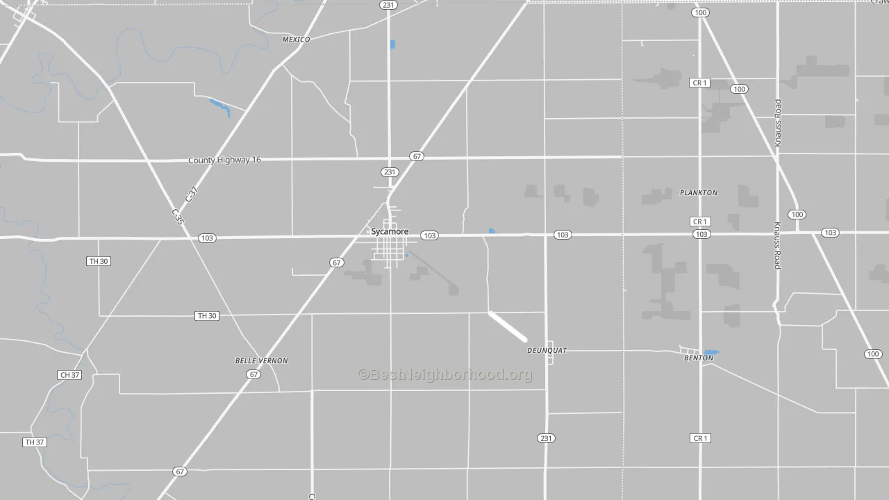 Transit Grade map of Sycamore, OH