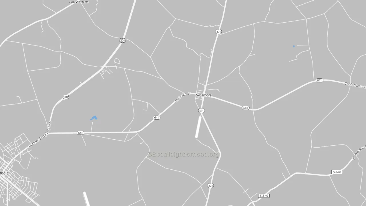 Transit Grade map of Sycamore, SC