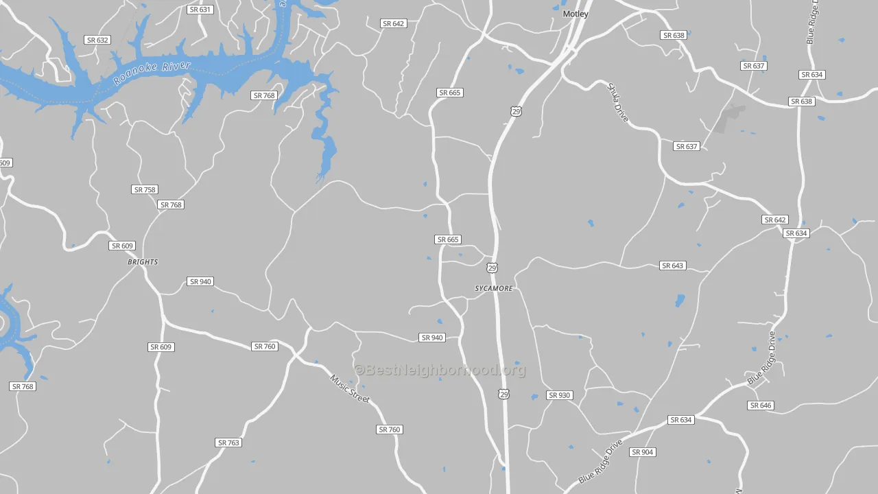Transit Grade map of Sycamore, VA